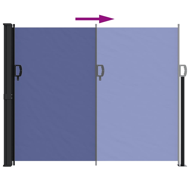 vidaXL Retractable Side Awning in Blue