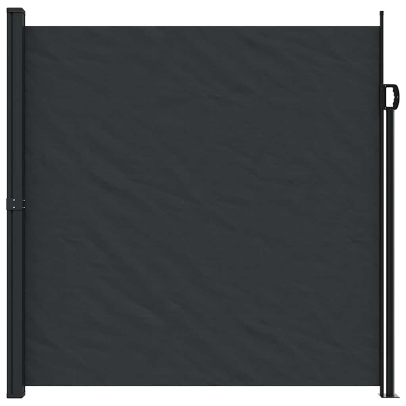 vidaXL Retractable Side Awning with PU Coating in Black