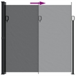 vidaXL Retractable Side Awning with PU Coating in Black