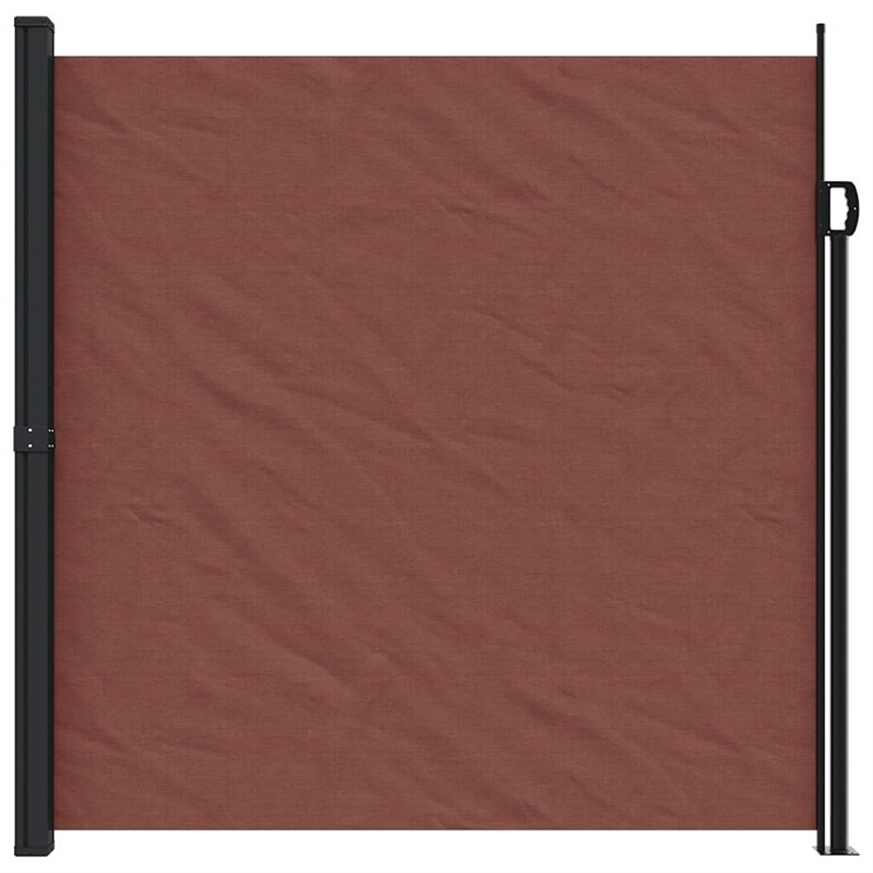 vidaXL Retractable Side Awning with PU Coating in Brown