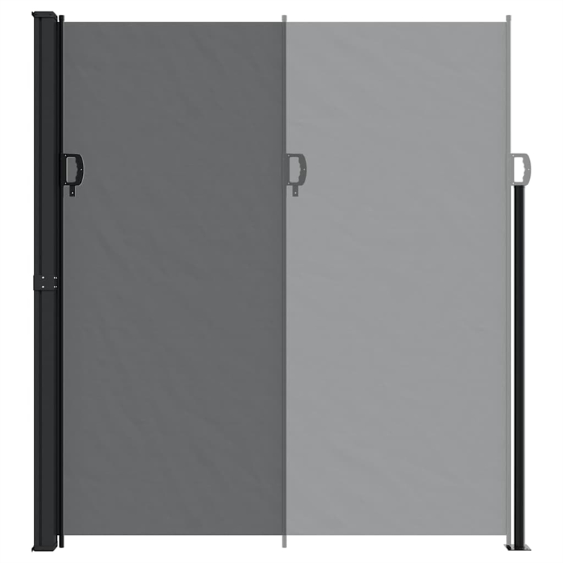 vidaXL Retractable Side Awning in Black