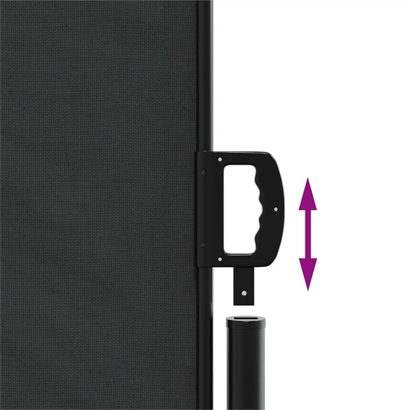 vidaXL Retractable Side Awning in Black