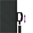 vidaXL Retractable Side Awning in Black