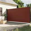 vidaXL Retractable Side Awning with PU Coating in Brown