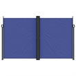 vidaXL Large Retractable Side Awning with PU Coating in Blue