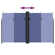vidaXL Large Retractable Side Awning with PU Coating in Blue