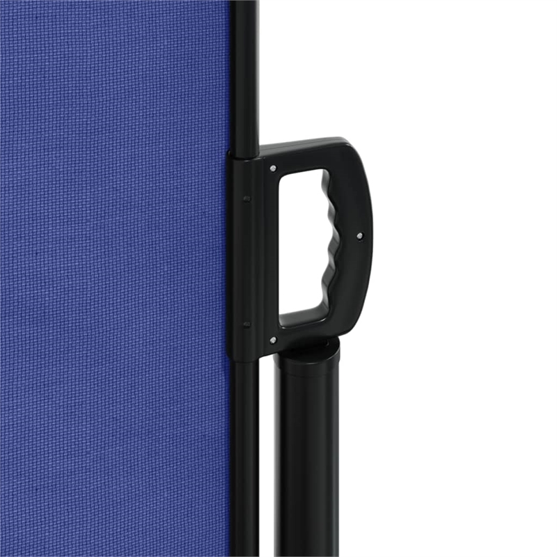 vidaXL Large Retractable Side Awning with PU Coating in Blue