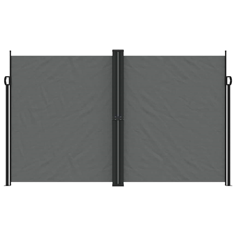 vidaXL Polyester Fabric and Steel Frame Retractable Side Awning Anthracite