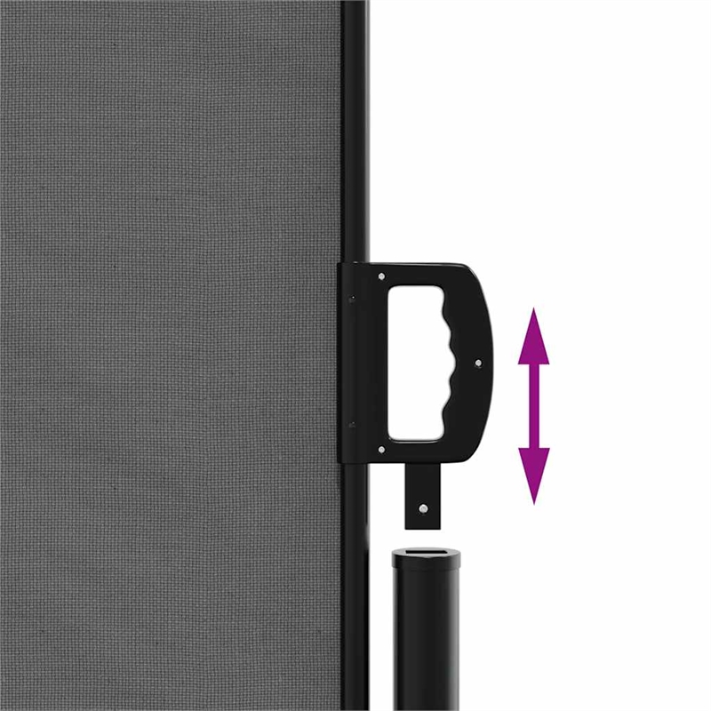 vidaXL Polyester Fabric and Steel Frame Retractable Side Awning Anthracite