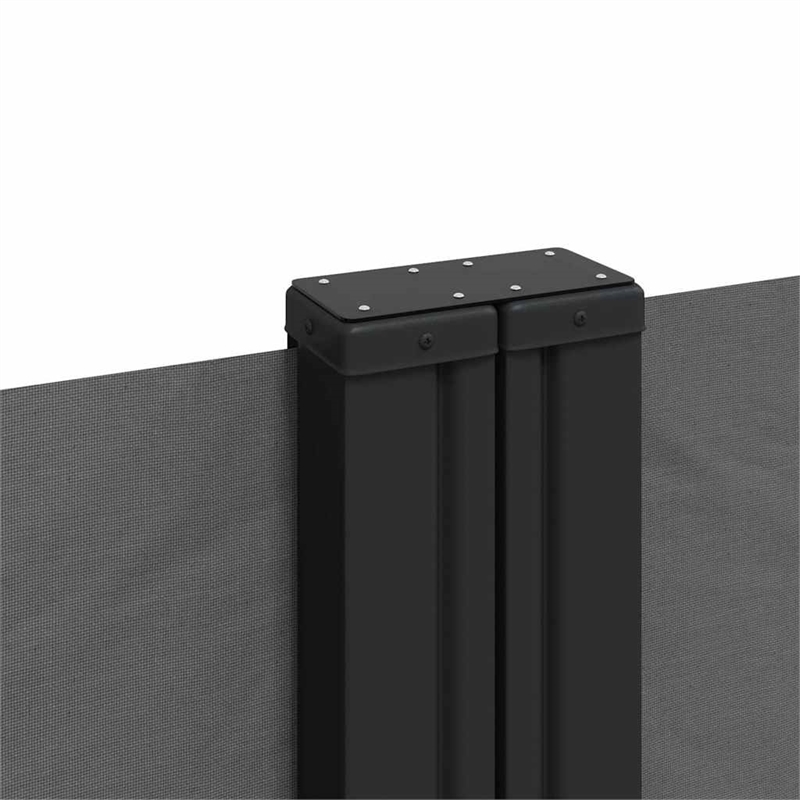 vidaXL Polyester Fabric and Steel Frame Retractable Side Awning Anthracite