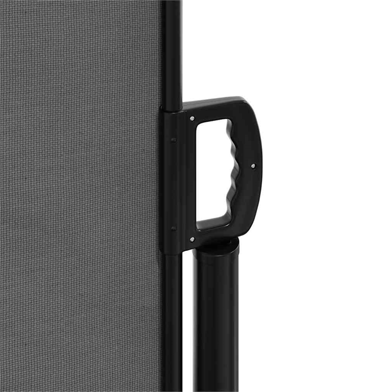 vidaXL Polyester Fabric and Steel Frame Retractable Side Awning Anthracite