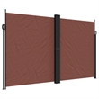 vidaXL Retractable Side Awning with PU Coating in Brown