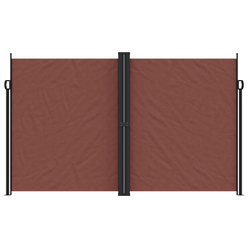 vidaXL Retractable Side Awning with PU Coating in Brown