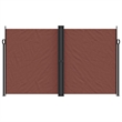 vidaXL Retractable Side Awning with PU Coating in Brown