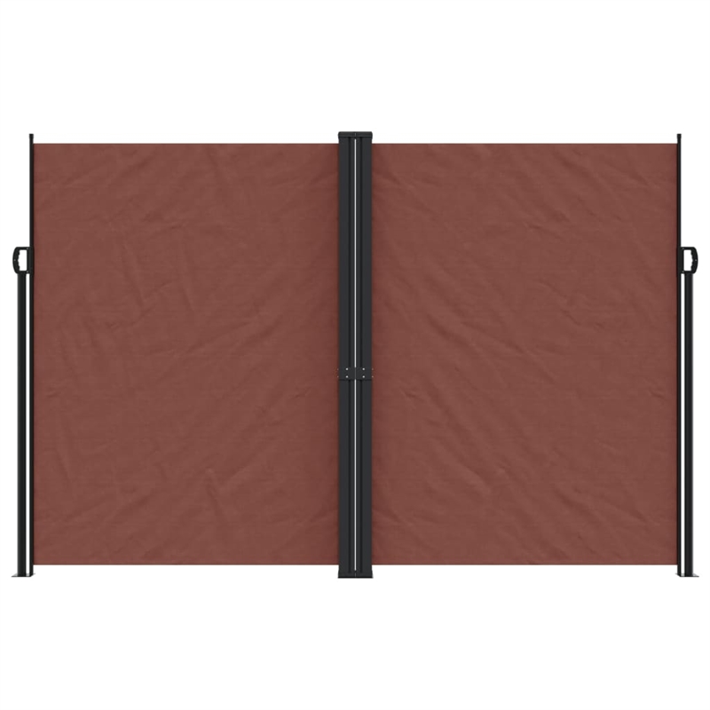 vidaXL Retractable Side Awning with PU Coating in Brown