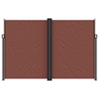 vidaXL Retractable Side Awning with PU Coating in Brown