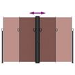 vidaXL Retractable Side Awning with PU Coating in Brown
