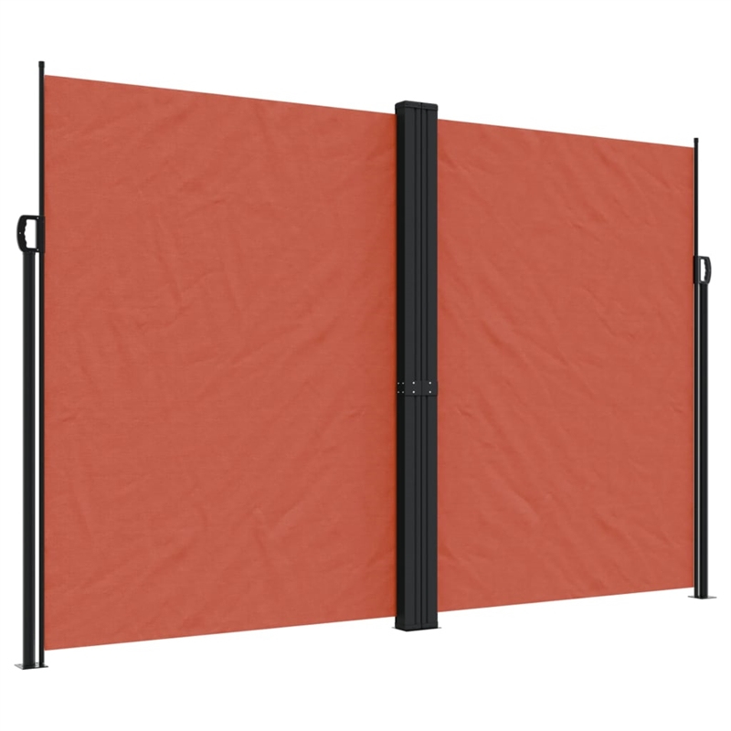 vidaXL Retractable Side Awning with PU Coating in Terracotta