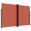 vidaXL Retractable Side Awning with PU Coating in Terracotta