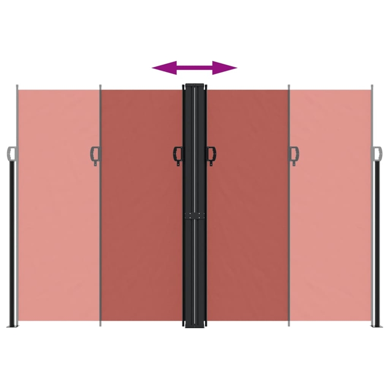 vidaXL Retractable Side Awning with PU Coating in Terracotta