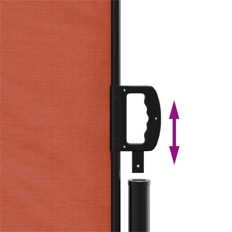 vidaXL Retractable Side Awning with PU Coating in Terracotta