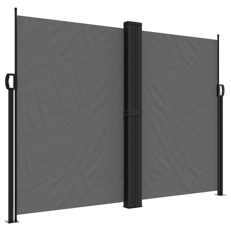 vidaXL Retractable Side Awning with PU Coating in Anthracite
