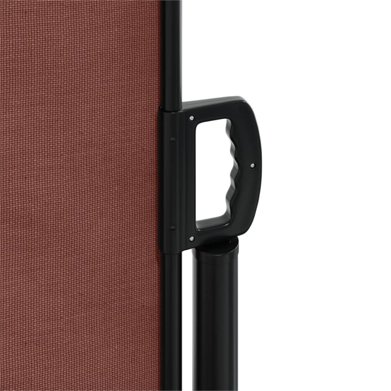 vidaXL Large Retractable Side Awning with PU Coating in Brown