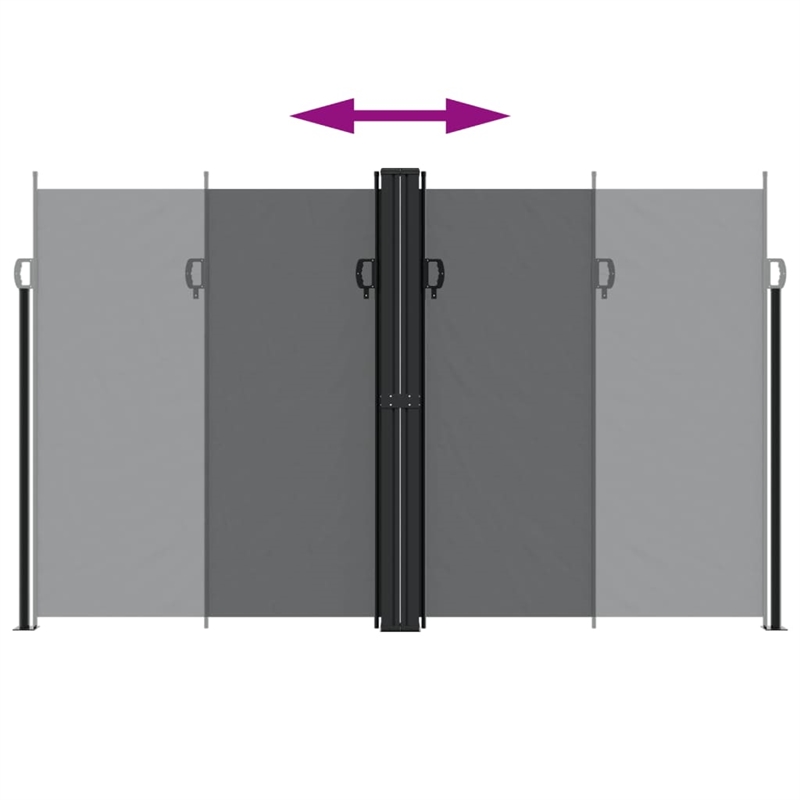 vidaXL Retractable Side Awning in Black