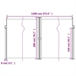 vidaXL Retractable Side Awning in Black