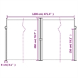 vidaXL Retractable Side Awning in Blue