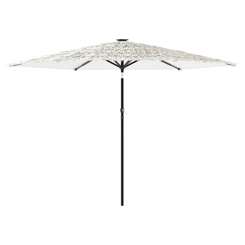 vidaXL Large Garden Parasol with Powder-Coated Steel in White