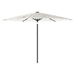 vidaXL Large Garden Parasol with Powder-Coated Steel in White