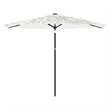 vidaXL Large Garden Parasol with Powder-Coated Steel in White