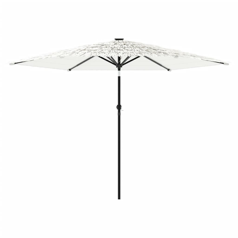 vidaXL Large Garden Parasol with Powder-Coated Steel in White