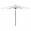 vidaXL Large Garden Parasol with Powder-Coated Steel in White