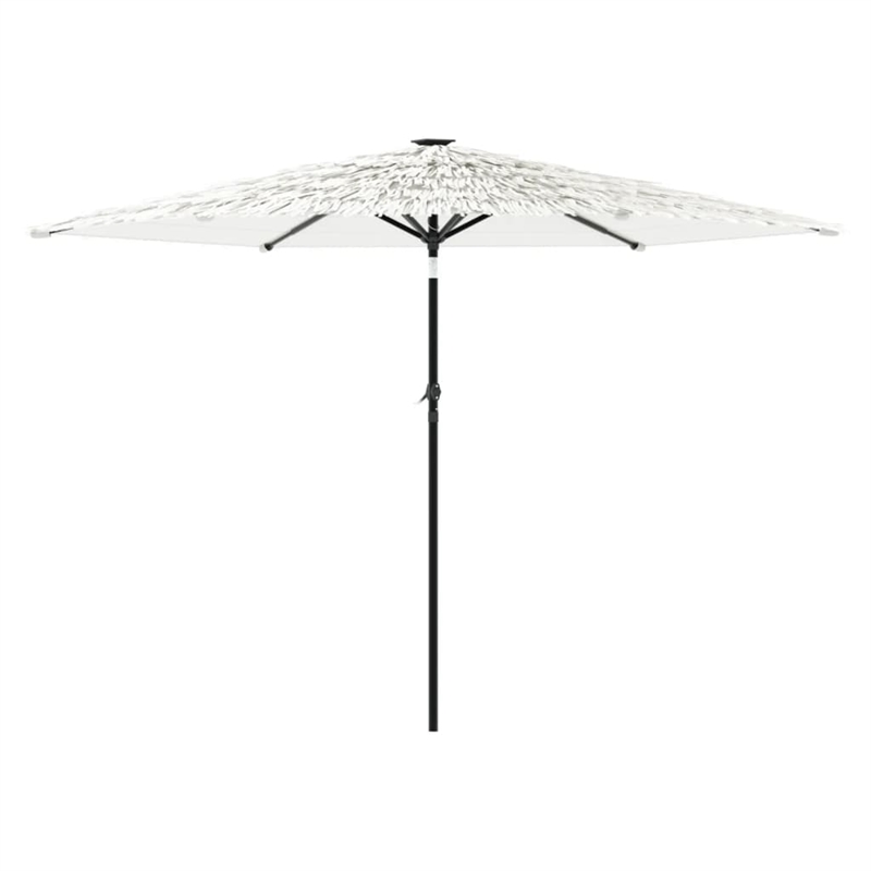 vidaXL Large Garden Parasol with Powder-Coated Steel in White
