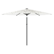 vidaXL Large Garden Parasol with Powder-Coated Steel in White