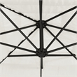 vidaXL Large Garden Parasol with Powder-Coated Steel in White