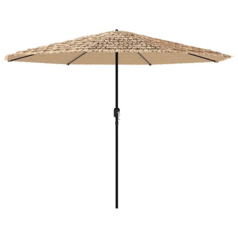 vidaXL Large Garden Parasol with Powder-Coated Steel in Brown
