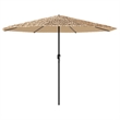 vidaXL Large Garden Parasol with Powder-Coated Steel in Brown