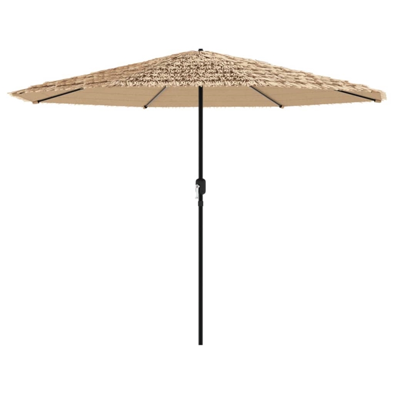 vidaXL Large Garden Parasol with Powder-Coated Steel in Brown