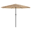 vidaXL Large Garden Parasol with Powder-Coated Steel in Brown