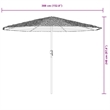 vidaXL Garden Parasol with Powder-Coated Steel in Blue