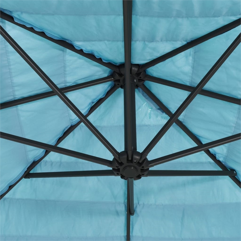 vidaXL Garden Parasol with Powder-Coated Steel in Blue