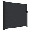 vidaXL Retractable Side Awning with PU Coating in Black