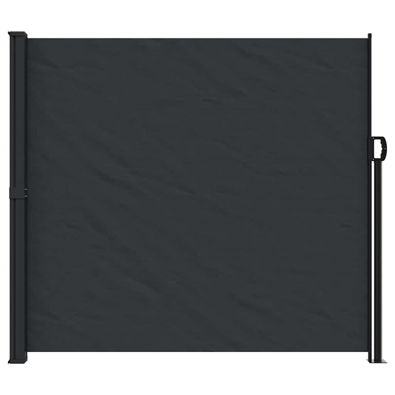 vidaXL Retractable Side Awning with PU Coating in Black