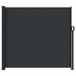 vidaXL Retractable Side Awning with PU Coating in Black
