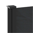 vidaXL Retractable Side Awning with PU Coating in Black