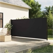 vidaXL Retractable Side Awning with PU Coating in Black