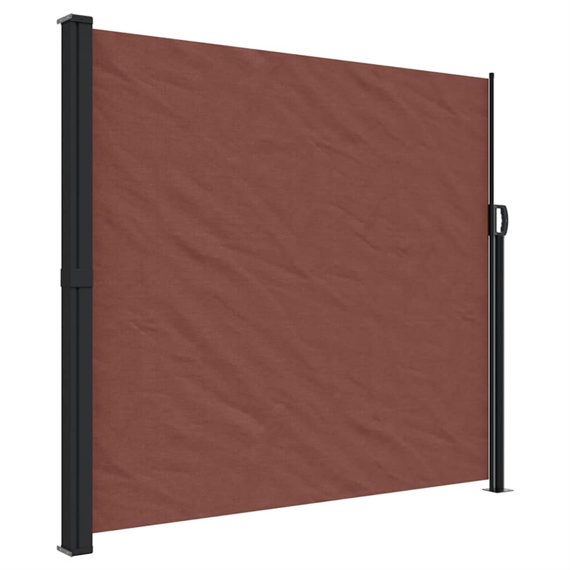 vidaXL Retractable Side Awning in Brown